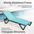 Outdoor Lounge Chair, Aluminum Plastic Patio Chaise Lounge With Side Table & 5 Position Adjustable Backrest & Wheels, All Weather Reclining Chair For Outside Beach Poolside Lawn,  Lake Blue-584045644-584045642