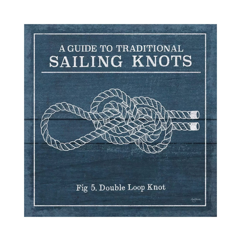Vintage Sailing Knots V by Mary Urban - Wrapped Canvas Painting, 30.48 cm H x 30.48 cm W