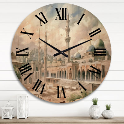 The Prophets Mosque Religious II - Islamism Oversized Wood Wall Clock