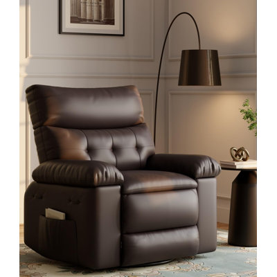 Fauteuil inclinable à bascule avec chaleur et massage, fauteuil surdimensionné manuel avec télécommande pour salon et chambre de bébé
