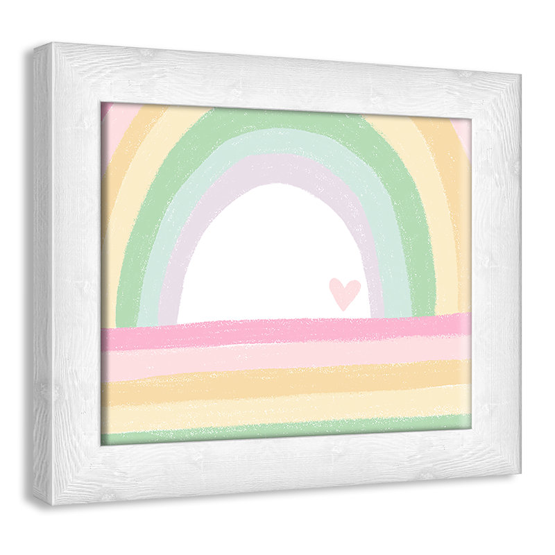 Décoration murale pour enfants, H 10 po x l 12 po x P 0,63 po, Encadré plat à grain de bois blanc