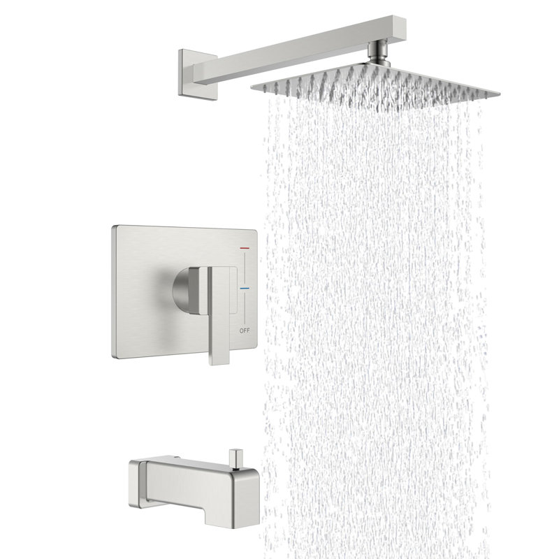 with Rough in-Valve, Brushed Nickel