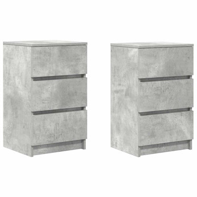 Bedside Cabinets With 3 Drawers 2 Pcs 39X35x65 Cm