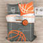 Édredon de basketball réversible surdimensionné gris anthracite-16771905-8510905