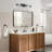 4-lamp matte black adjustable glass iron mirror front light