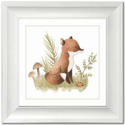 Mignon renard, art mural sur toile