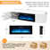 70" Floating Fireplace TV Stand for TVs up to 80", Wall Mounted Media Console with LED Lights