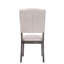Chaises d'appoint (2) - Lin beige et gris, paire de chaises en lin de conception élégante et stable, dossier haut, structure