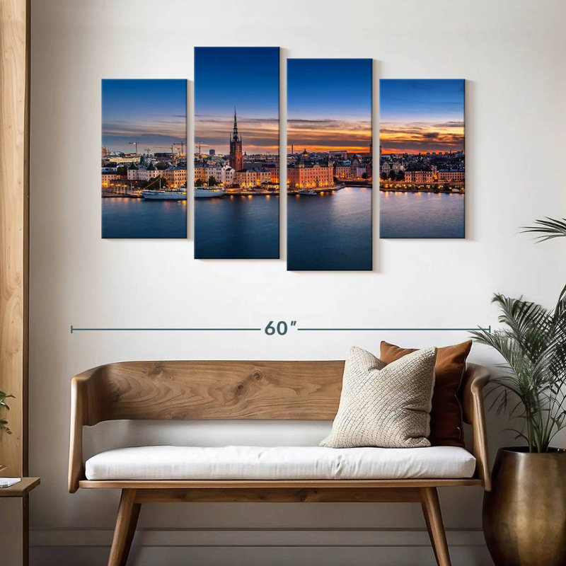 Nicci Stockholm, coucher de soleil sur l'horizon, H 32 po x l 52 po
