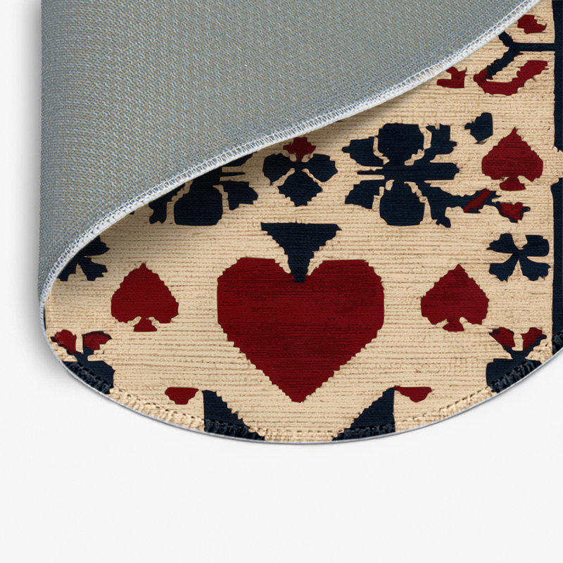 French Brown Indoor and Outdoor Area Rug, Round 5'