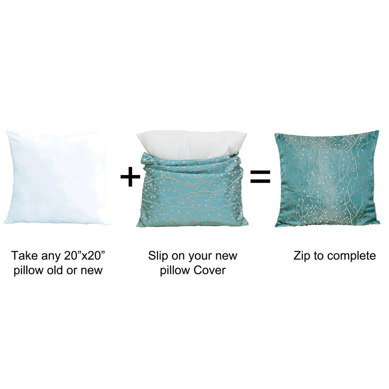 Square Cushion Cover, Deep Teal