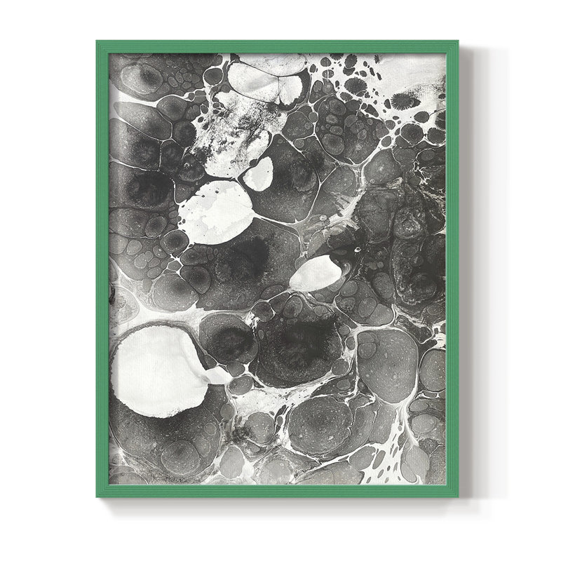 Marbling IV Framed Print - Solid Wood