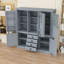 Armoire de cuisine autoportante avec portes magnétiques, tablettes réglables et amplement de rangement-843900007
