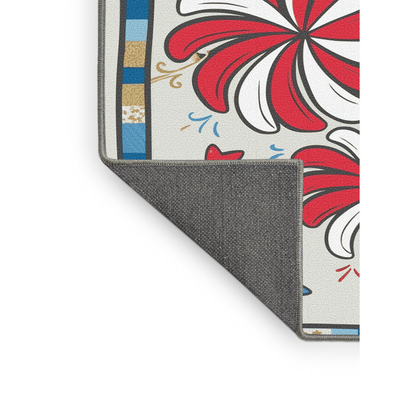 Tapis vacances des fêtes The Holiday Aisle®, Rectangle 2 pi x 3 pi