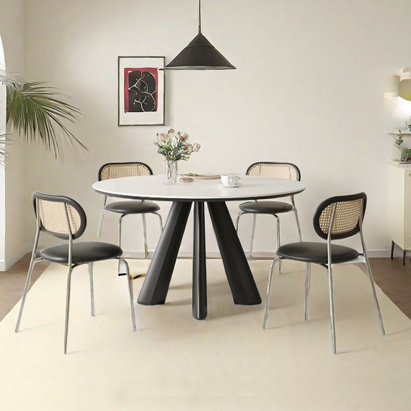 Ensembles de table ronde simple de style français, H 29,53 po x L 47,24 po x l 47,24 po