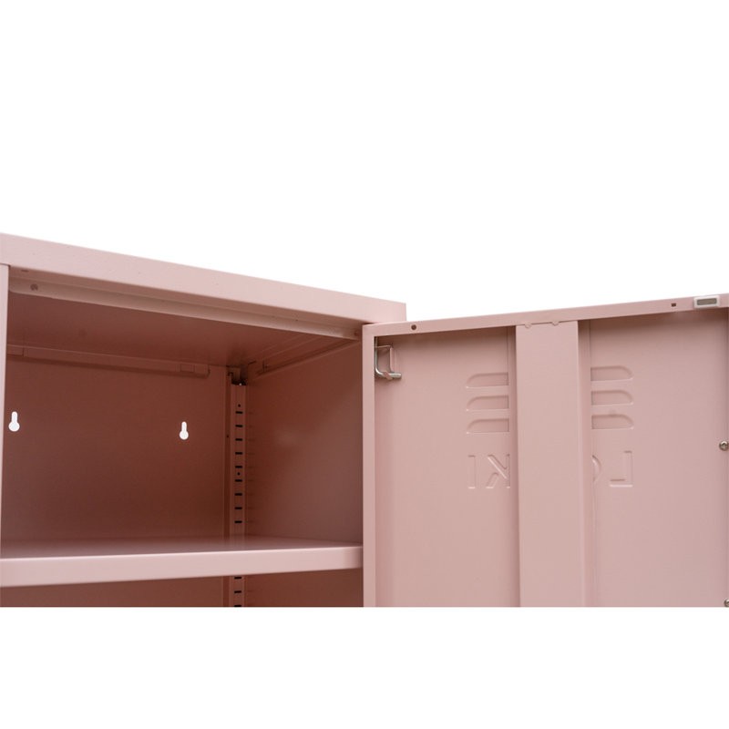 Nilan 38cm W Steel Bedside Table, Pink