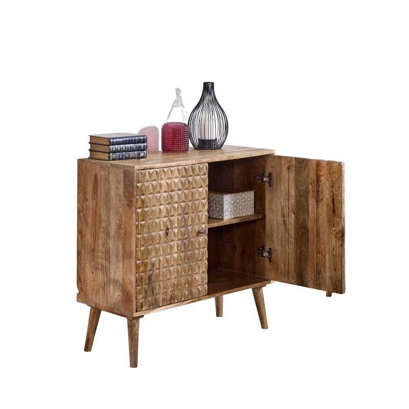 Cronius Solid Wood 2 - Door Rectangle Accent Cabinet