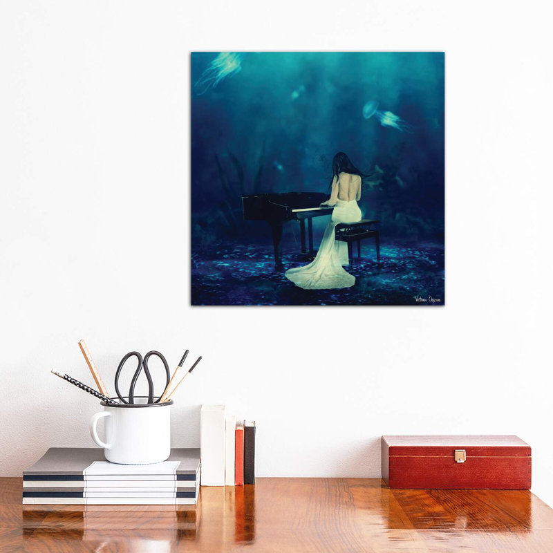 «Under the Surface» par Victoria Obscure - impression d'art graphique, Toile tendue, H 12 po x l 12 po x P 0,75 po