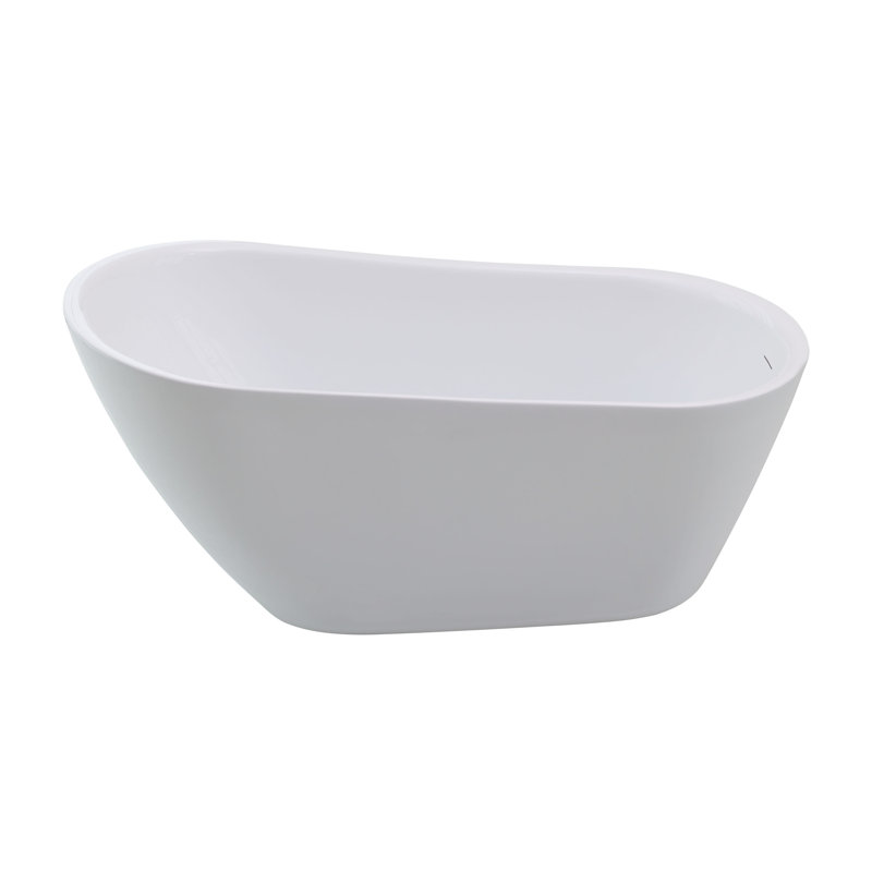 1501.1mm x 718.8mm Soaking Acrylic Bathtub, Matte Black