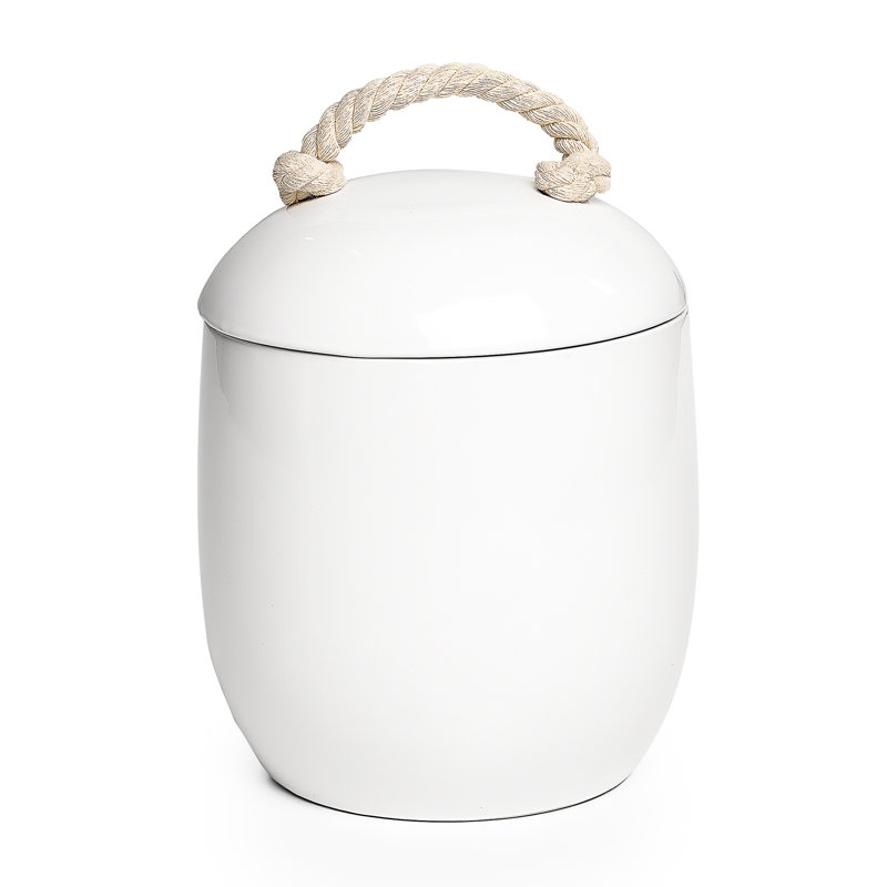 Cape Ceramic / Porcelain Jar, 8.5" H x 7" W x 7" D