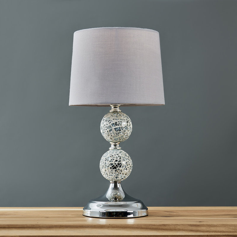 Korbin Metal Table Lamp, Grey, No Bulb