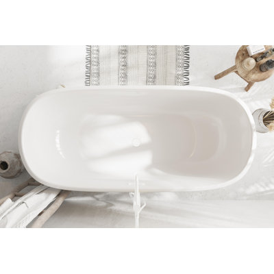 Chaylynn 67'' x 31'' Soaking Acrylic Bathtub