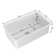 32" L Single Bowl Rectangular Fireclay Dual-mount Kitchen Sink with Sink Grid & Basket Strainer