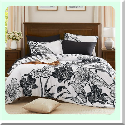 Floral Bliss Bedding Set - 5 Piece Comforter Set with Sheets, Flower Design, Soft Microfiber, All Seasons Comforter Set