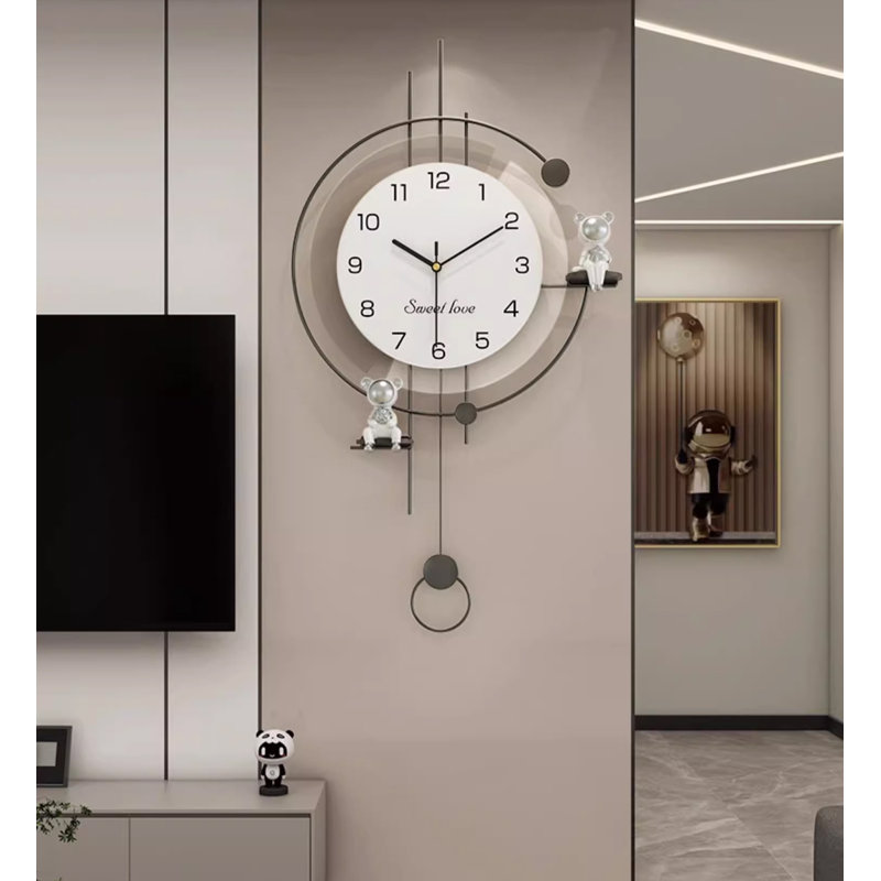 Horloges murales grises, Grand H 15,75 po x l 31,50 po x P 2,36 po