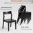 Morven Dining Chair Set of 2, A Solid Wood Windsor Kitchen Chair with Angular Back & curved Design, Reinforced Hardwood Frame, Ebony Black Finish.-664416985