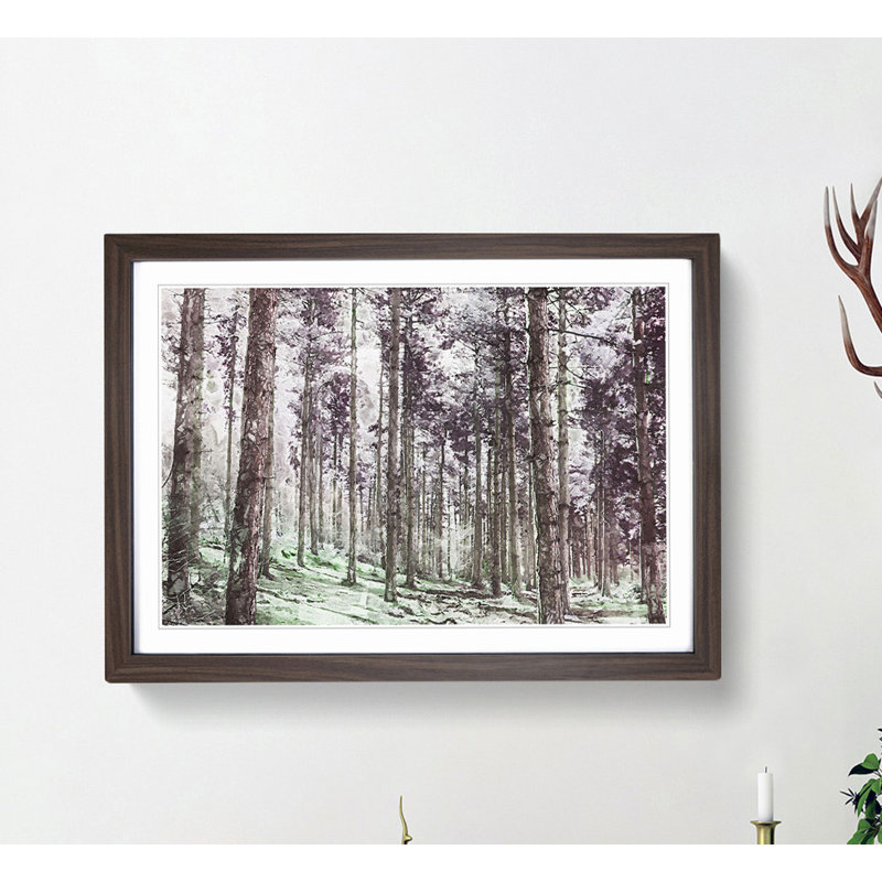 Pretty Forest in Abstract - Framed Print, Walnut, 35cm H x 50cm W x 2cm D