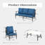 Ensemble de conversation de patio pour 5 à 7 personnes avec repose-pieds optionnel Asfand-101628598-101302753