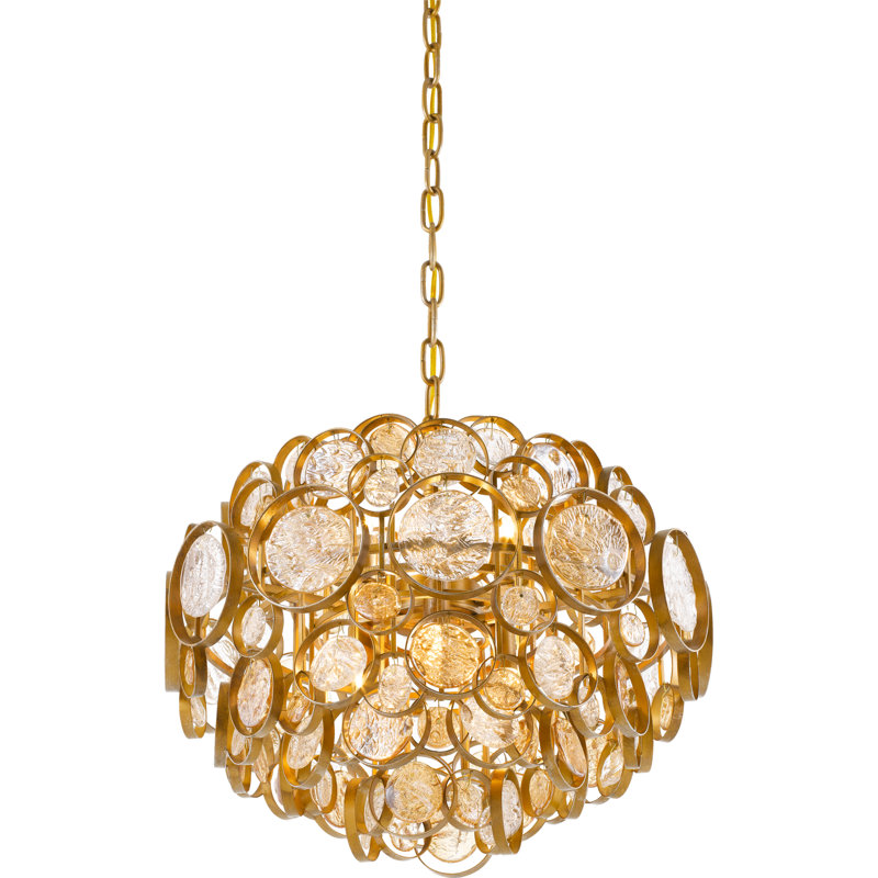 6 - Light Dimmable Geometric Chandelier
