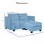 Causeuse modulaire en L avec repose-pieds Cateleya-669528515