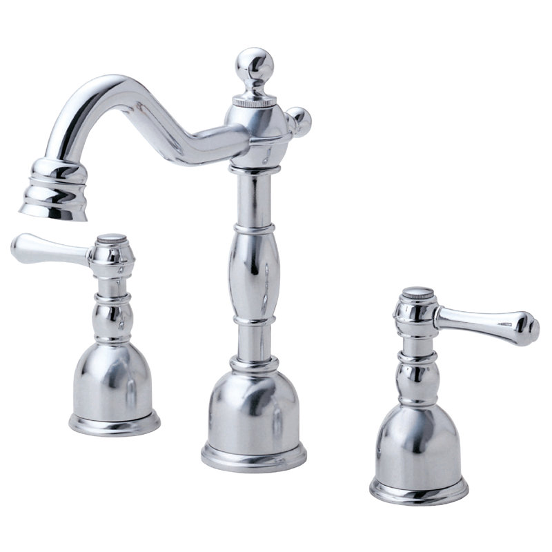 Opulence Widespread Bathroom Faucet with Drain Assembly, Chrome