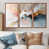 Toile avec cadre flottant brun