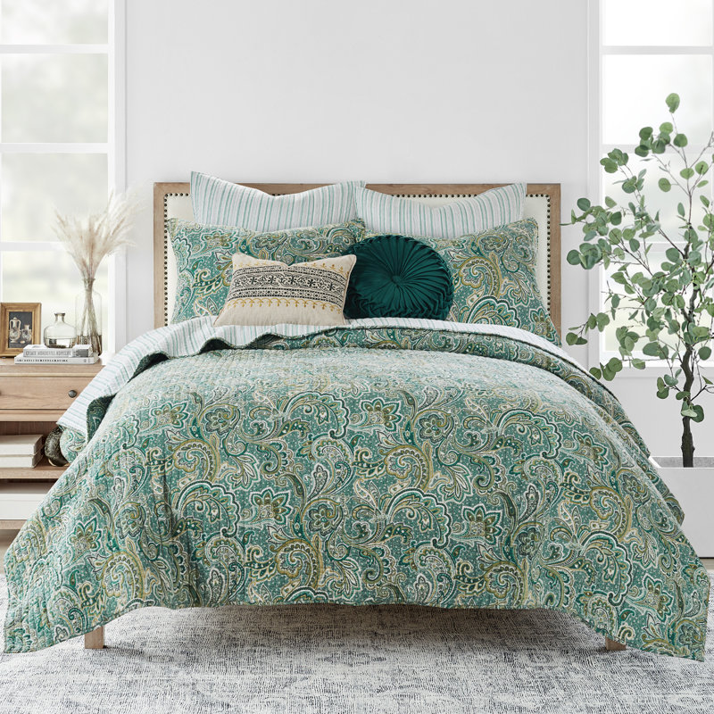 Kimpton Green Embroidered Pillow