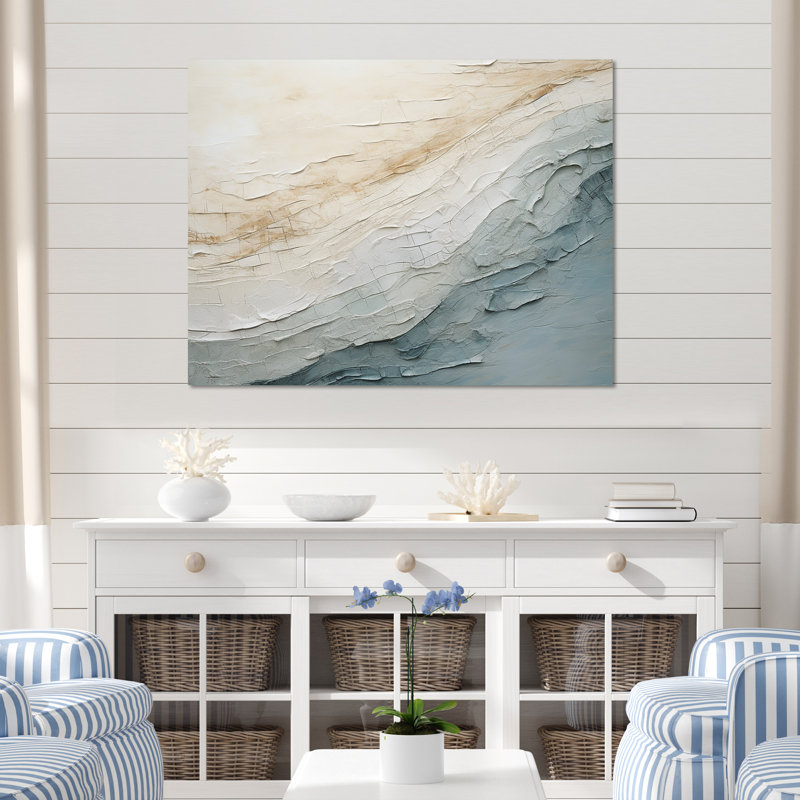 Cofsky - Coastal Minimalism Printed Wall Art, 24" H x 32" W, Wrapped Canvas, No Frame