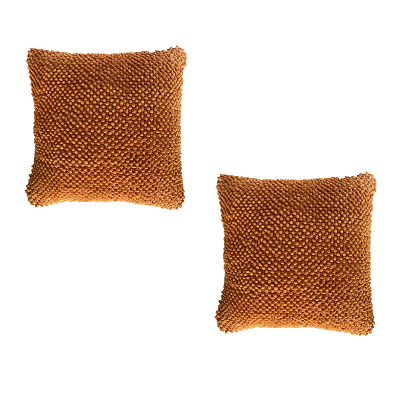 Cotton Reversible Pillow Cover, Orange Pepper