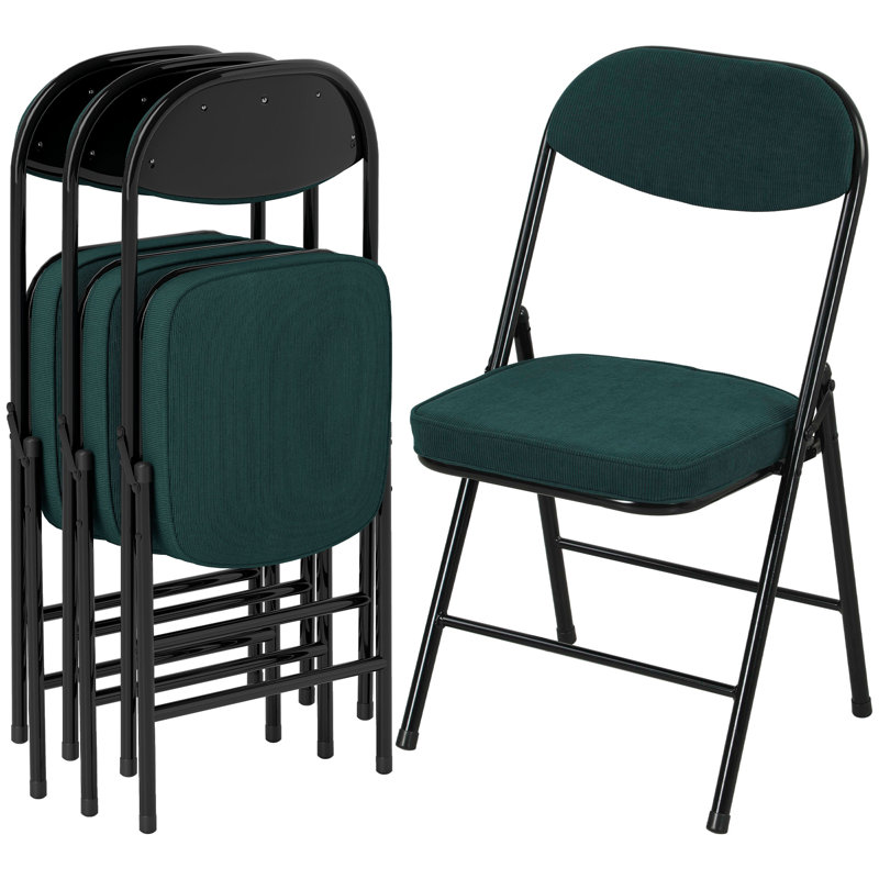 Fabric Padded Folding Bench Folding Chair Set