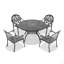 Ensemble de meubles de patio en aluminium coulé avec coussins