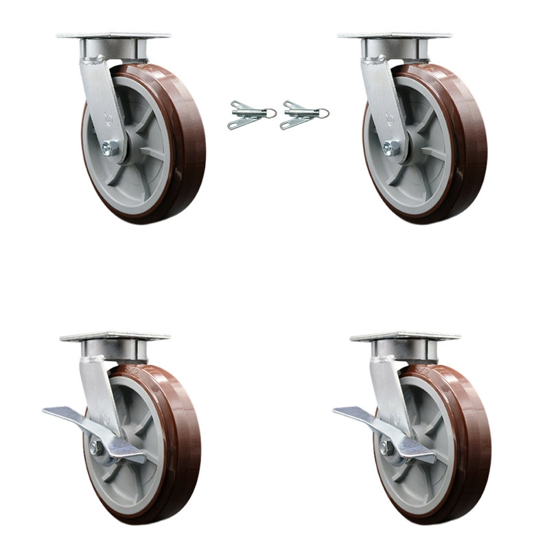 Ensemble de roulettes 4 pièces en polyoléfine