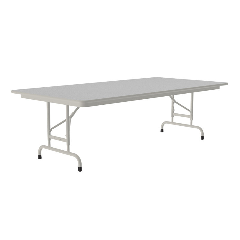 Table pliante réglable 48 po, 32" H x 48" L x 24" D, Chêne moyen