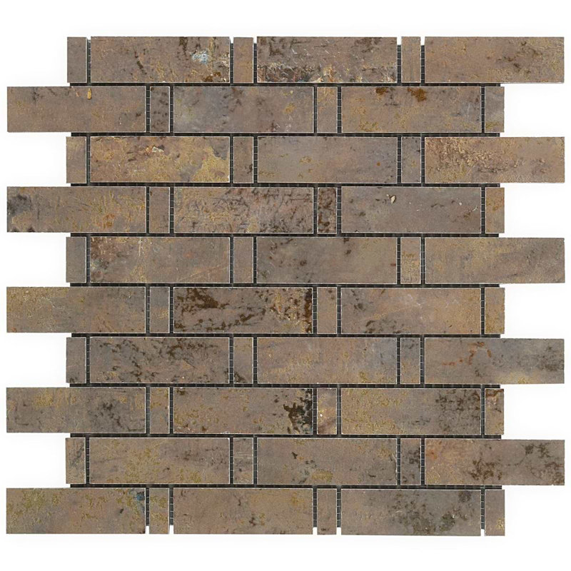 Portrait Weave Matte Porcelain Mosaic, Copper