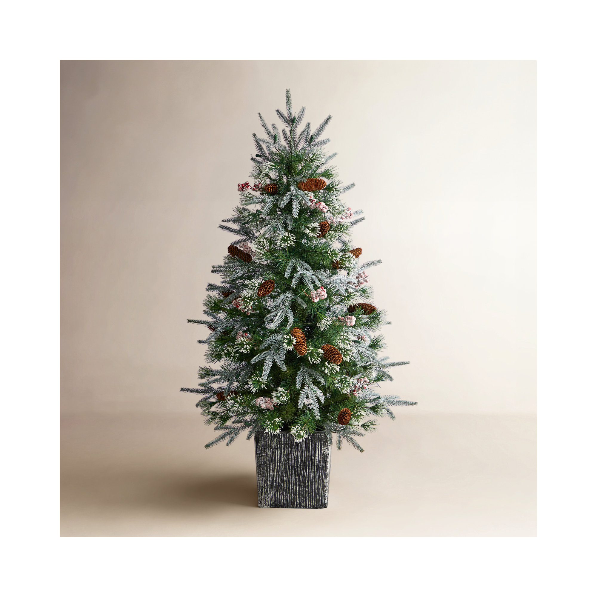 48' Lighted Artificial Fir Christmas Tree