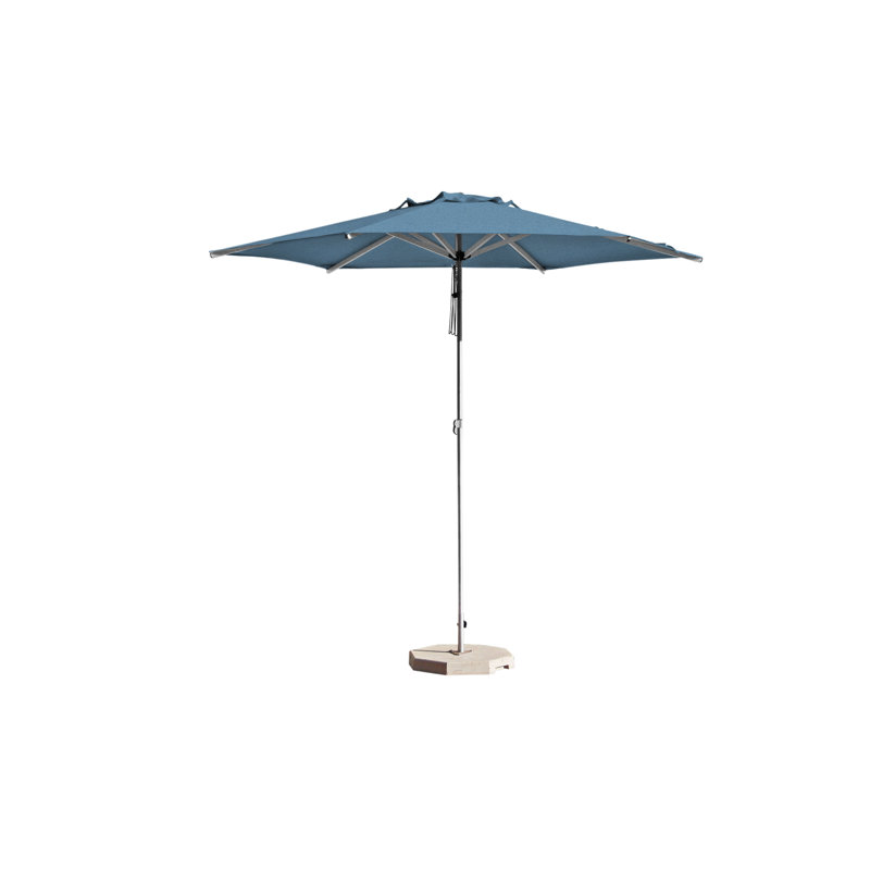 Swift 8' Round Umbrella, Mineral Blue, Cement