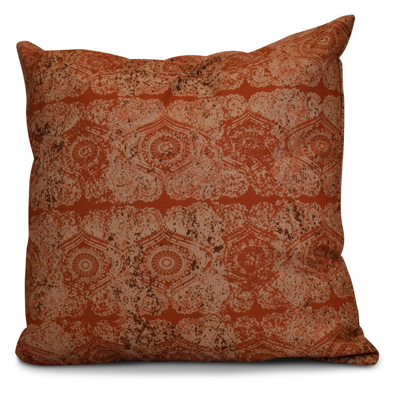 HH Revival Reversible Throw Pillow, Orange / Rust