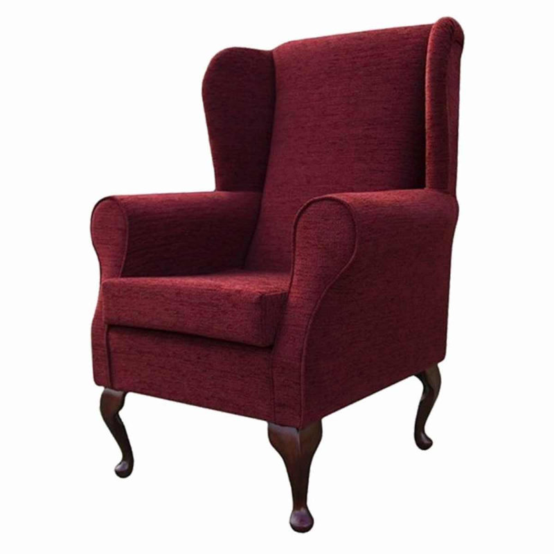 74cm Wide Tufted Wingback Chair, Red