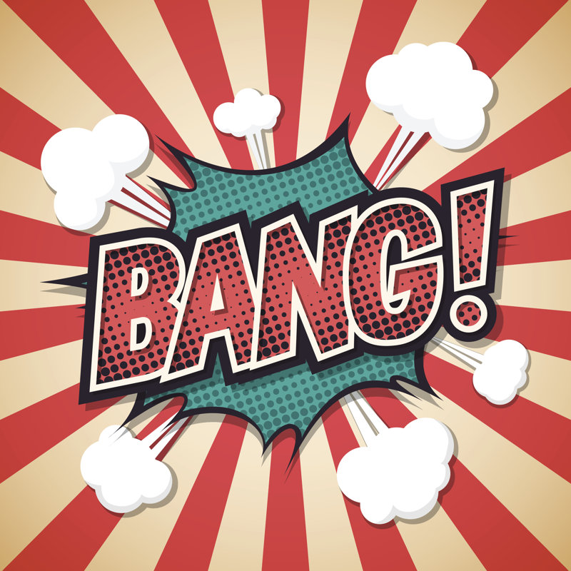 Comic Explosion Spocal - Impression sur toile, H 12 po x l 12 po