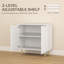 Buffet avec tablettes réglables, blanc
